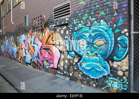 Graffiti - Botherambo Street, East Richmond, Melbourne, Australia. Immagine presa il 22 marzo 2015. Foto Stock