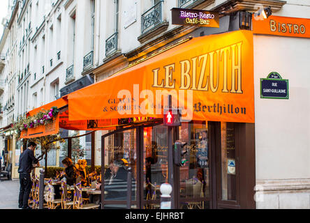 Il Bistro Le Bizuth, Parigi, Francia Foto Stock