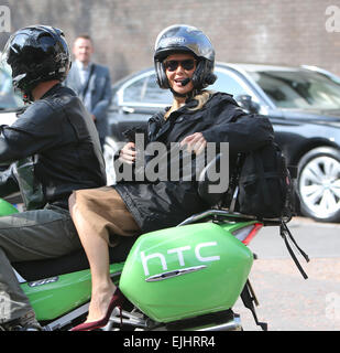 Amanda Holden al di fuori di ITV Studios con: Amanda Holden dove: Londra, Regno Unito quando: 22 Set 2014 Foto Stock