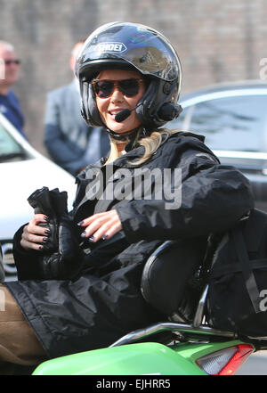 Amanda Holden al di fuori di ITV Studios con: Amanda Holden dove: Londra, Regno Unito quando: 22 Set 2014 Foto Stock