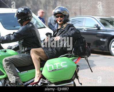 Amanda Holden al di fuori di ITV Studios con: Amanda Holden dove: Londra, Regno Unito quando: 22 Set 2014 Foto Stock