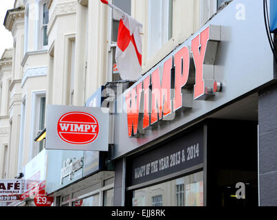 Worthing Inghilterra Regno Unito - Wimpy Burger Bar ristorante cafe a Worthing Foto Stock