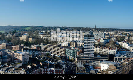 Vista di Clifton da Wills Memorial Building, Bristol Foto Stock