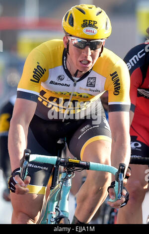 Nelle Fiandre, in Belgio. 27 Mar, 2015. UCI tour in bicicletta. E3 Harelbeke. Vanmarcke Sep del Lotto.nl - Jumbo Credito: Azione Sport Plus/Alamy Live News Foto Stock