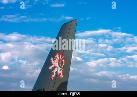 Aeromobile dell'esercito ceco squadron Airbus A319 all'aeroporto di Praga Kbely Foto Stock