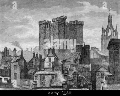La città di Newcastle upon Tyne nei giorni di John Wesley; incisione da selezioni dall'ufficiale di John Wesley, 1891 Foto Stock