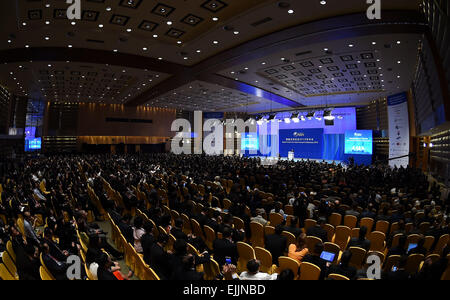 Boao, cinese della provincia di Hainan. 28 Mar, 2015. Il 2015 Forum Boao per l'Asia (BFA) è aperto nel Boao, Cina del sud della provincia di Hainan, 28 marzo 2015. Credito: Guo Cheng/Xinhua/Alamy Live News Foto Stock