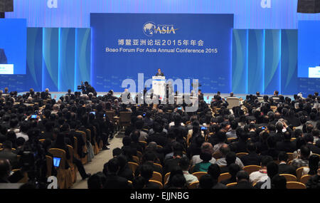 Boao, cinese della provincia di Hainan. 28 Mar, 2015. Il 2015 Forum Boao per l'Asia (BFA) è aperto nel Boao, Cina del sud della provincia di Hainan, 28 marzo 2015. Credito: Zhao Yingquan/Xinhua/Alamy Live News Foto Stock