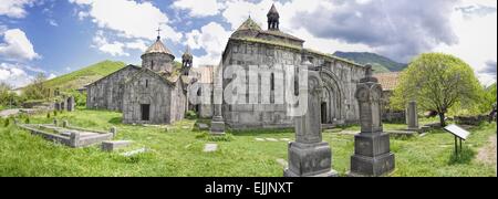 Il pittoresco panorama di Haghpat monastero in Armenia Foto Stock