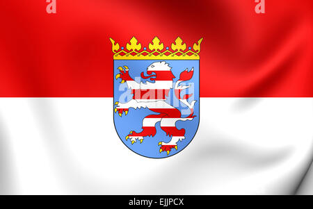 Bandiera di Hessen, Germania. Close up. Foto Stock