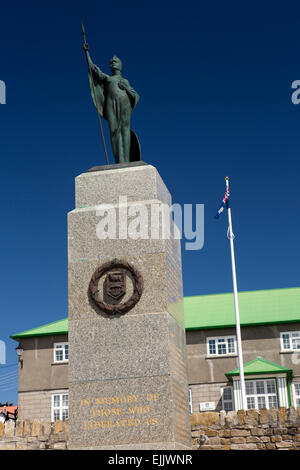 Falkland Port Stanley, Isole Falkland, 1982 War Memorial vittoria Foto Stock