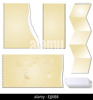 Vector grunge fotodiari compresse e carte Illustrazione Vettoriale