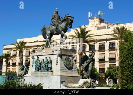 Un Monumento in Plaza del Arenal, Jerez de la Frontera, la provincia di Cadiz Cadice, Andalusia, Spagna, Europa occidentale. Foto Stock