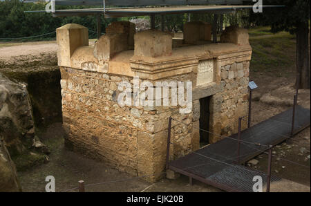 L'area Columbarios sono chiamati due edifici funerale, tenuto aperto al di fuori delle mura della città romana. In due sezione Foto Stock