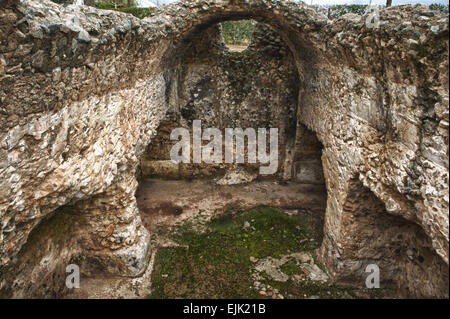 L'area Columbarios sono chiamati due edifici funerale, tenuto aperto al di fuori delle mura della città romana. In due sezione Foto Stock