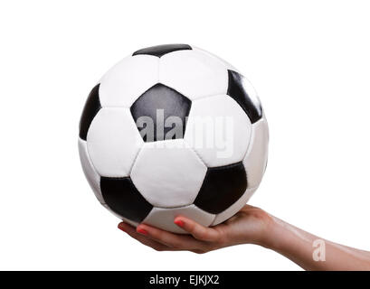 Classici del calcio palla in mano Foto Stock