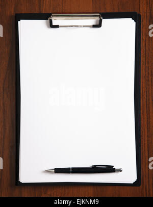 Raccoglitore con la penna Foto Stock