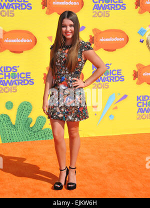 Los Angeles, California, USA. 28 Mar, 2015. Fatima Ptacek frequentando il Nickelodeon's 28 bambini annuale' Choice Awards che si è tenuto presso il Forum di Inglewood, la California il 28 marzo 2015 . 2015 Credit: D. lunga/Globe foto/ZUMA filo/Alamy Live News Foto Stock