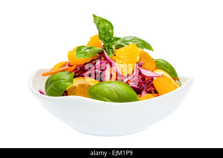 Insalata di cavolo rosso, arancione e carote Foto Stock