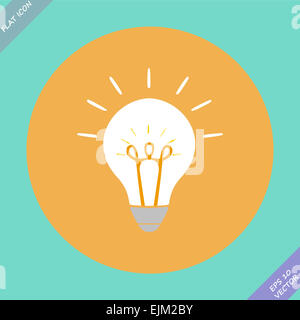 Idea creativa nella forma della lampadina come ispirazione concept Foto Stock