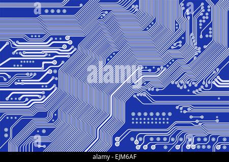 Immagine del circuito stampato - scheda madre - tecnologia abstract - vettore Illustrazione Vettoriale