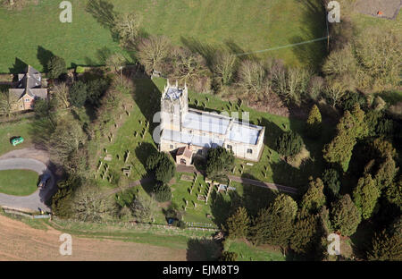 Vista aerea di tutti i Santi Holme su Spalding Moor Chiesa, East Yorkshire, Regno Unito Foto Stock