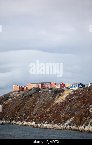 Appartamento case nella capitale Nuuk in Groenlandia Foto Stock