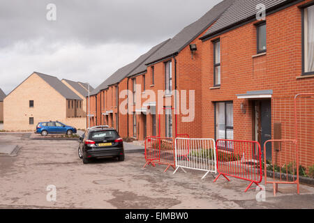 Nuove case costruite in Shropshire new town di Telford, nel villaggio di Lawley sviluppo. Regno Unito Foto Stock