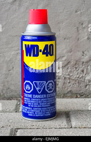 WD-40, WD 40 può, WD40 lubrificante Foto Stock