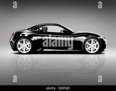 Nero Sport Car Foto Stock
