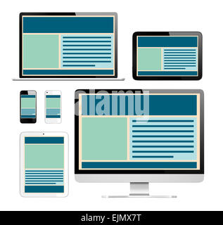 3D raccolta di dispositivi digitali Foto Stock