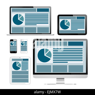3D raccolta di dispositivi digitali Foto Stock