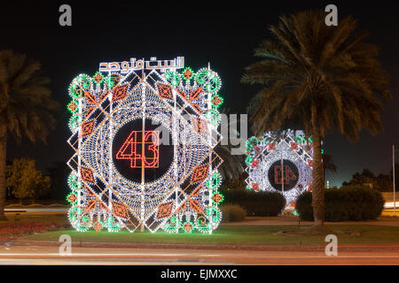 43 anni di Unione Emirati celebrazione ad Al Ain. Dicembre 15, 2014 in Al Ain, Emirati Arabi Uniti Foto Stock