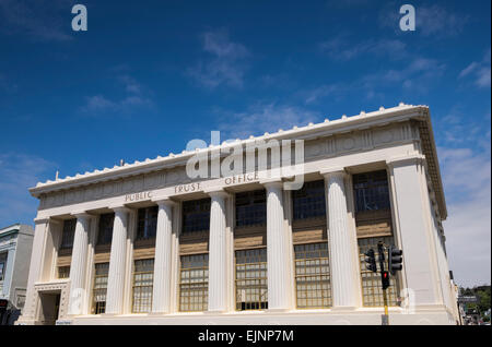 La fiducia del pubblico edificio per uffici. Architettura Art deco Napier, Nuova Zelanda Foto Stock