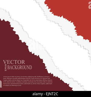 EPS10 file. Oro Rosso e strappare la carta Foto Stock