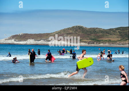 Woolacombe Beach North Devon England Gran Bretagna UK Europa Foto Stock