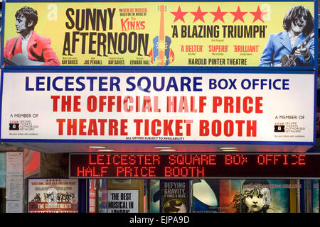 Leicester Square Box Office di Londra Inghilterra Foto Stock