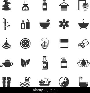 Spa le icone su sfondo bianco, vettore di stock Illustrazione Vettoriale