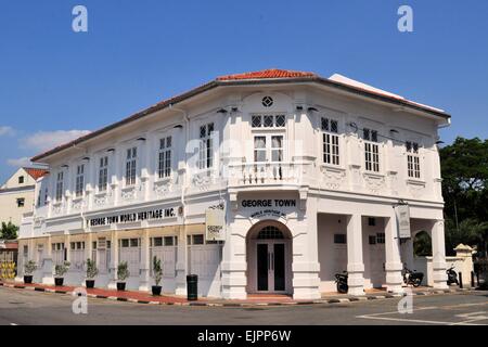 Coloniale Britannica Patrimonio Mondiale Ufficio, George Town, Penang, Malaysia Foto Stock