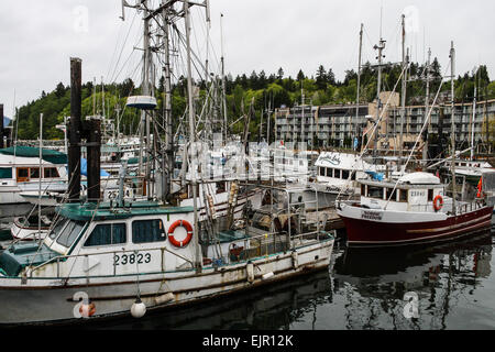 Cowichan Bay vicino a Duncan, sull'Isola di Vancouver in British Columbia. Foto Stock