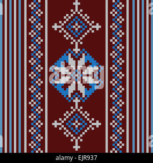 Set di ornamento etnico pattern in diversi colori. Illustrazione Vettoriale. Dalla collezione di ornamenti Balto-Slavic Foto Stock