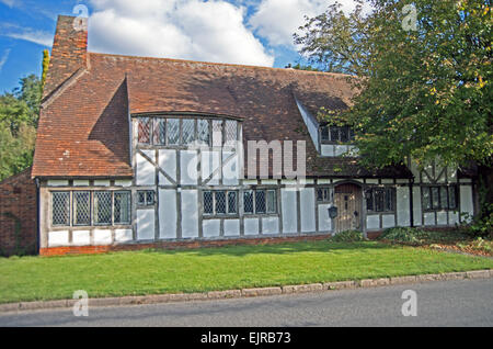 Grande Tey, Essex, Inghilterra, legno incorniciata periodo House Foto Stock