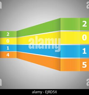 Abstract banner colorati con 2015, vettore di stock Illustrazione Vettoriale