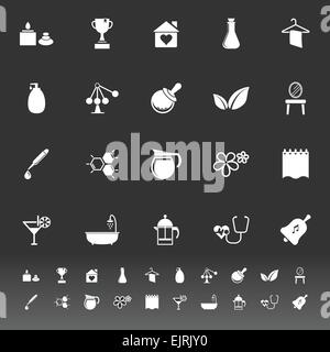 Il trattamento termale icone su sfondo grigio, vettore di stock Illustrazione Vettoriale