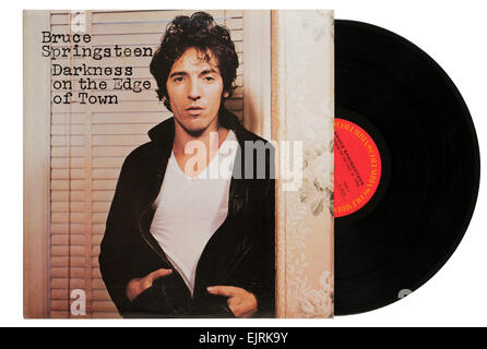 Bruce Springsteen album tenebre sul bordo della città Foto Stock