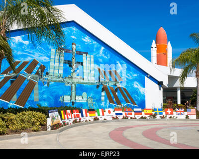 Il Kennedy Space Center Visitor Complex, Cape Canaveral, in Florida, Stati Uniti d'America Foto Stock