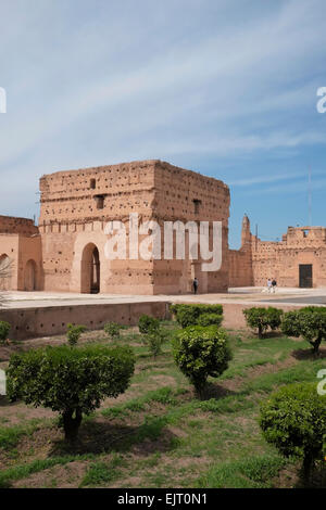 Il Palazzo El Badi, Marrakech, Marocco, Africa del Nord. Foto Stock