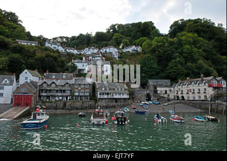 Clovelly villaggio ed un Porto North Devon England Regno Unito Europa Foto Stock