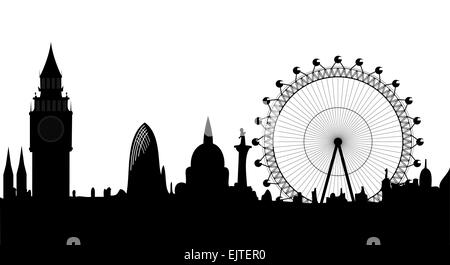 Vettore dello skyline di Londra Illustrazione Vettoriale