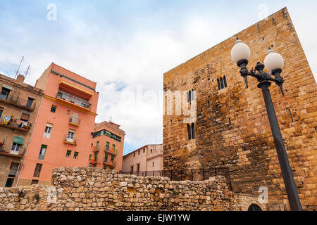 Antico foro romano della città di Tarragona. La Catalogna, Spagna Foto Stock